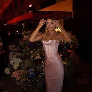 COPY - House of cb charmaine maxi dress blush pink